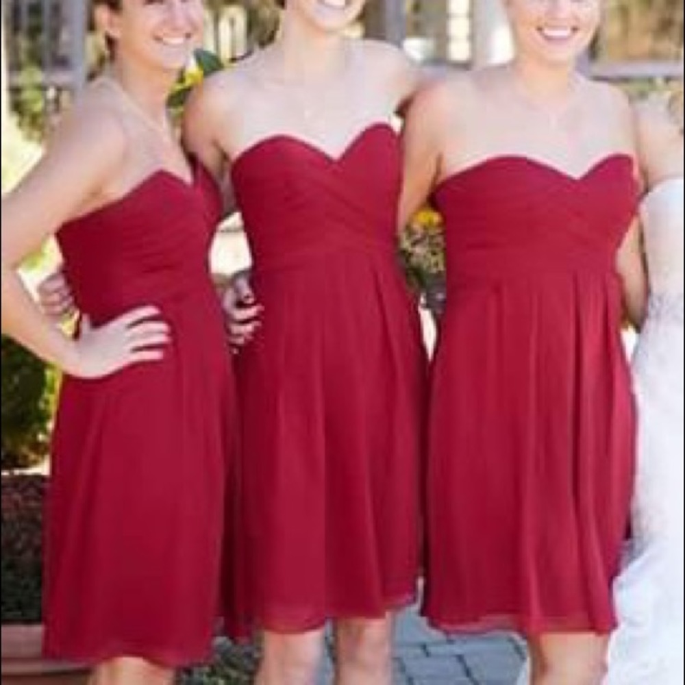 Cranberry chiffon dress